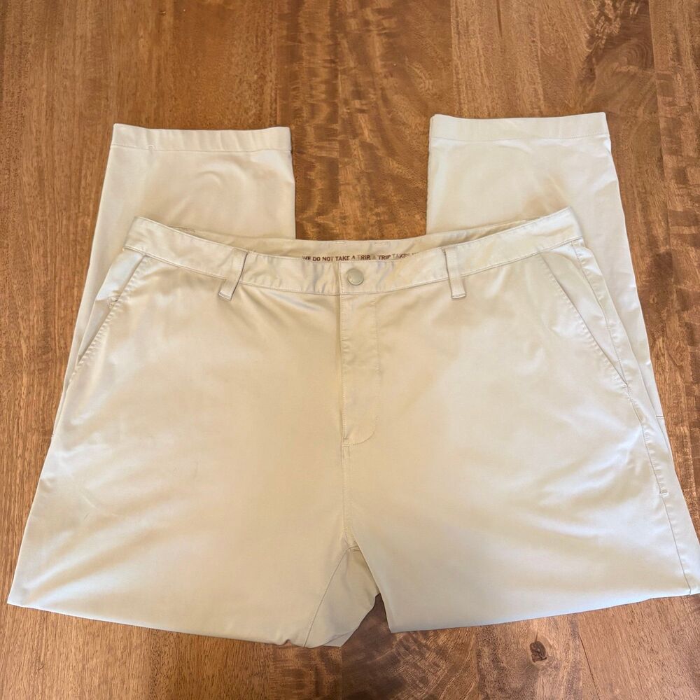 Rhone Men’s Pants Size 40 Beige Performance Polyester Casual